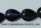 CCT1000 15 inches 13*18mm flat teardrop cats eye beads wholesale