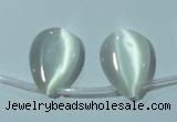 CCT1020 Top-drilled 13*18mm flat teardrop cats eye beads wholesale