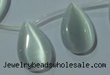 CCT1030 Top-drilled 14*22mm flat teardrop cats eye beads wholesale