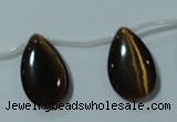 CCT1033 Top-drilled 14*22mm flat teardrop cats eye beads wholesale