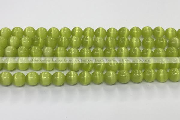 CCT1439 15 inches 8mm, 10mm, 12mm round cats eye beads