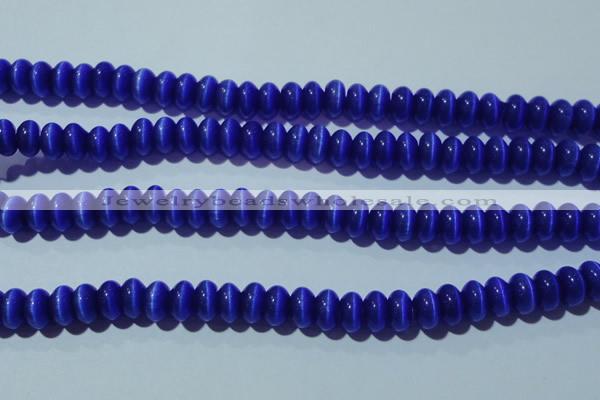 CCT288 15 inches 5*8mm rondelle cats eye beads wholesale