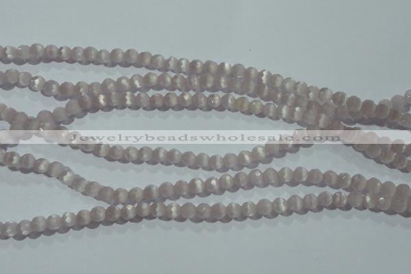 CCT303 15 inches 4mm faceted round cats eye beads wholesale