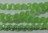 CCT315 15 inches 4mm faceted round cats eye beads wholesale