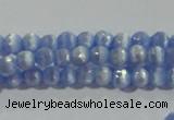 CCT321 15 inches 4mm faceted round cats eye beads wholesale