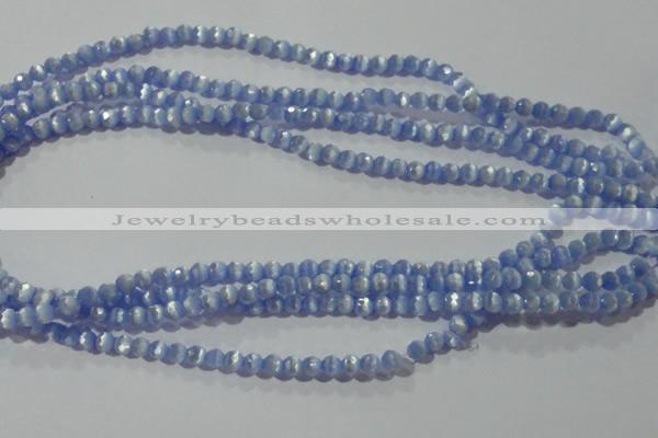 CCT321 15 inches 4mm faceted round cats eye beads wholesale