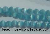 CCT324 15 inches 4mm faceted round cats eye beads wholesale