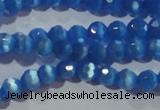 CCT326 15 inches 4mm faceted round cats eye beads wholesale