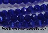 CCT327 15 inches 4mm faceted round cats eye beads wholesale