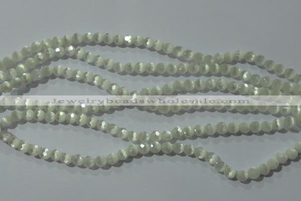 CCT341 15 inches 5mm faceted round cats eye beads wholesale