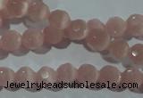 CCT342 15 inches 5mm faceted round cats eye beads wholesale