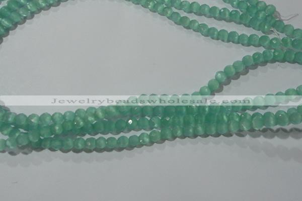 CCT345 15 inches 5mm faceted round cats eye beads wholesale