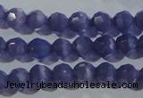 CCT347 15 inches 5mm faceted round cats eye beads wholesale