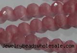 CCT353 15 inches 6mm faceted round cats eye beads wholesale