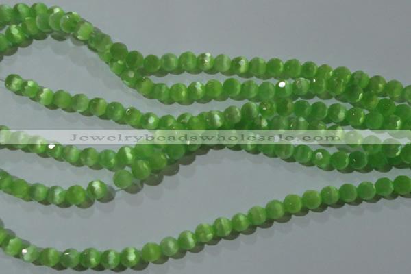 CCT360 15 inches 6mm faceted round cats eye beads wholesale