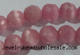 CCT372 15 inches 8mm faceted round cats eye beads wholesale