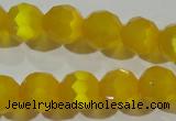 CCT377 15 inches 8mm faceted round cats eye beads wholesale