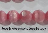 CCT391 15 inches 10mm faceted round cats eye beads wholesale