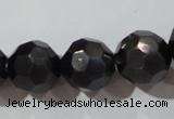 CCT398 15 inches 10mm faceted round cats eye beads wholesale