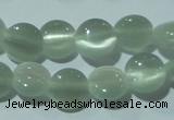 CCT451 15 inches 6mm flat round cats eye beads wholesale