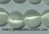 CCT510 15 inches 10mm flat round cats eye beads wholesale