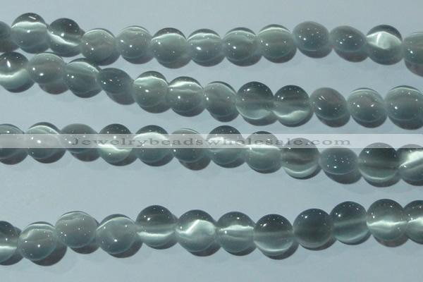 CCT511 15 inches 10mm flat round cats eye beads wholesale