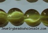 CCT518 15 inches 10mm flat round cats eye beads wholesale