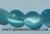 CCT524 15 inches 10mm flat round cats eye beads wholesale