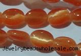 CCT634 15 inches 6*8mm oval cats eye beads wholesale