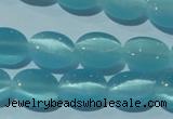 CCT643 15 inches 6*8mm oval cats eye beads wholesale