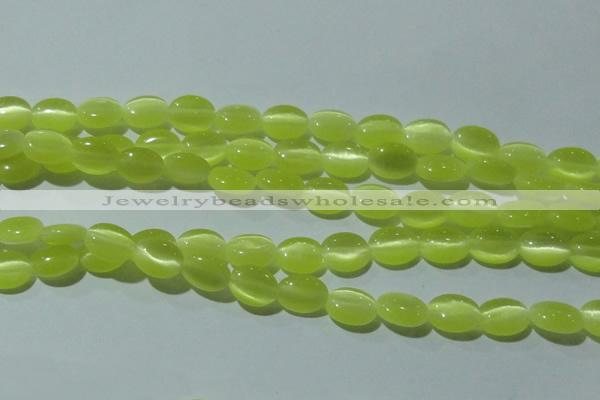 CCT644 15 inches 6*8mm oval cats eye beads wholesale