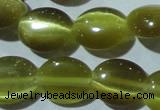 CCT672 15 inches 8*10mm oval cats eye beads wholesale