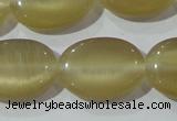 CCT723 15 inches 10*14mm oval cats eye beads wholesale