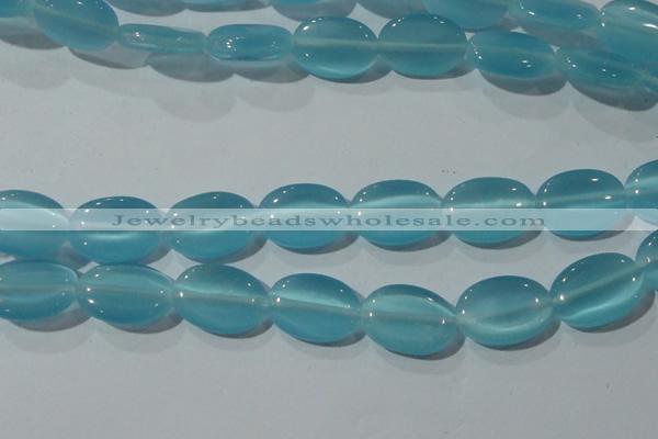 CCT729 15 inches 10*14mm oval cats eye beads wholesale