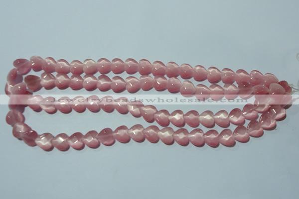 CCT962 15 inches 10*10mm faceted heart cats eye beads wholesale