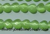 CCT965 15 inches 10*10mm faceted heart cats eye beads wholesale