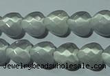 CCT970 15 inches 12*12mm faceted heart cats eye beads wholesale