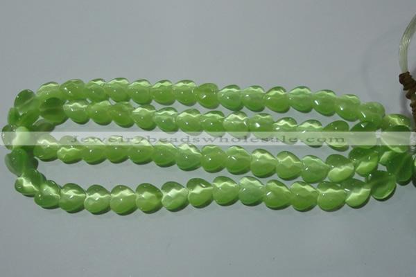 CCT972 15 inches 12*12mm faceted heart cats eye beads wholesale