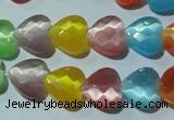 CCT973 15 inches 12*12mm faceted heart cats eye beads wholesale