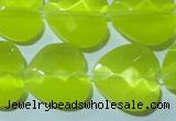 CCT990 15 inches 18*18mm faceted heart cats eye beads wholesale