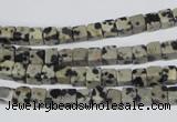 CCU04 15.5 inches 4*4mm cube dalmatian jasper beads wholesale