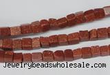 CCU06 15.5 inches 4*4mm cube goldstone beads wholesale