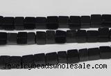 CCU09 15.5 inches 4*4mm cube black agate beads wholesale