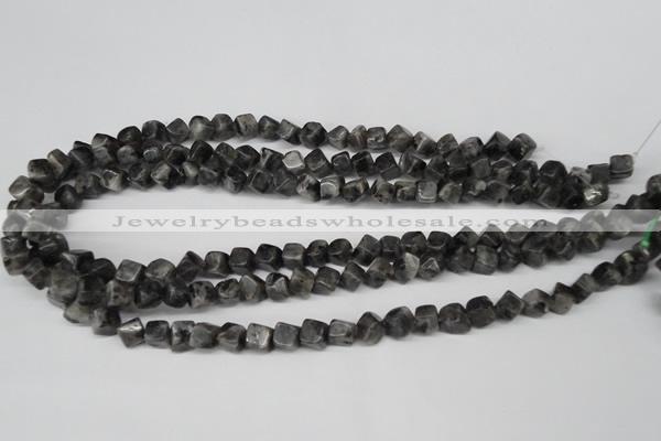 CCU100 15.5 inches 6*6mm cube black labradorite beads wholesale