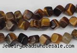 CCU104 15.5 inches 6*6mm cube yellow tiger eye beads wholesale