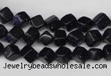 CCU106 15.5 inches 6*6mm cube blue goldstone beads wholesale