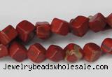 CCU108 15.5 inches 6*6mm cube red jasper beads wholesale