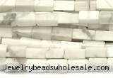 CCU1080 15 inches 2*4mm cuboid white howlite beads