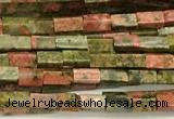 CCU1098 15 inches 2*4mm cuboid unakite beads