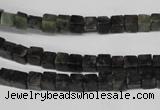 CCU11 15.5 inches 4*4mm cube ruby zoisite beads wholesale